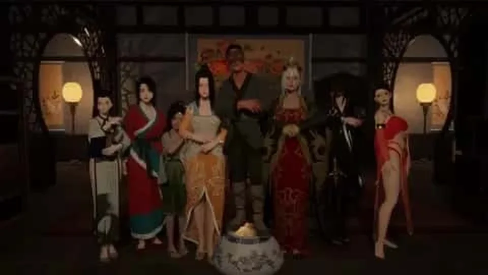 极品采花郎：角色在场景中推进章节的画面